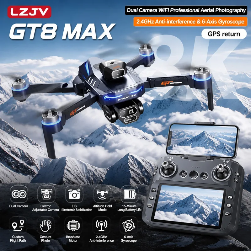 Drone Kit Professional - GT8 Max Składany Dron 8K HD